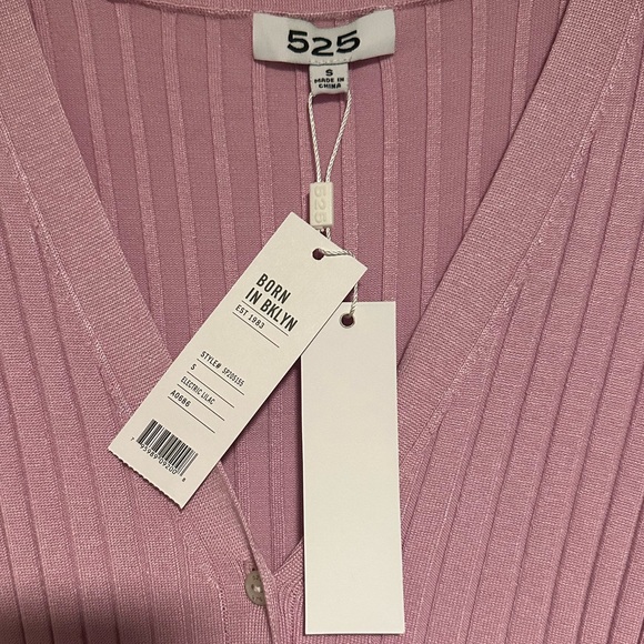 525 America Button Front Rib Knit Dress Size Small Style #SP20S1055 - Picture 3 of 5